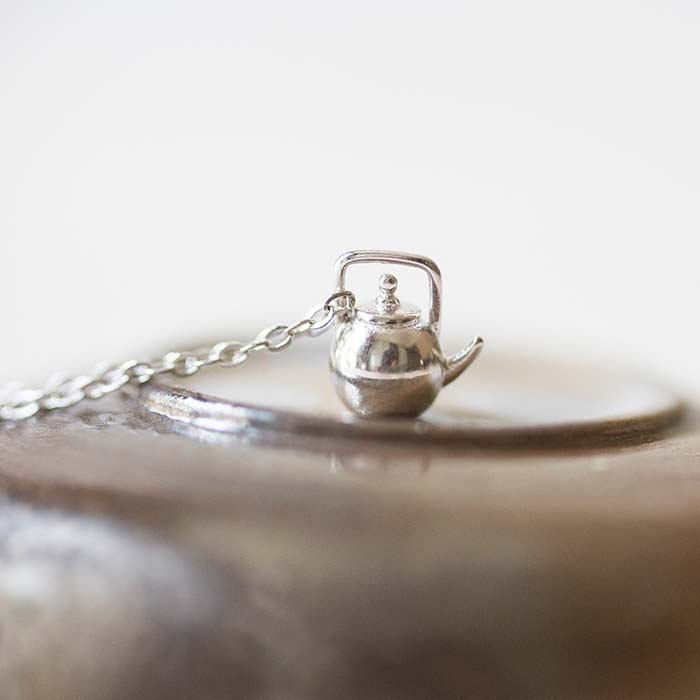 .925 Silver Teapot Necklace