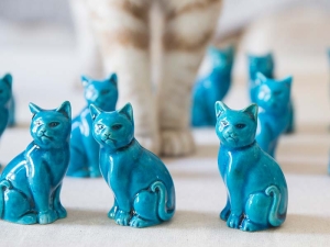 jing de zhen blue cat ceramic teapet 1 | BITTERLEAF TEAS