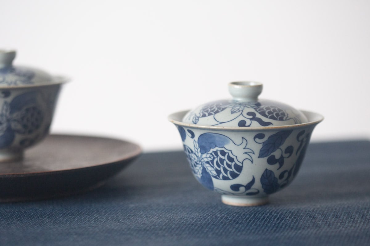 qinghua pomegranate gaiwan 7 25 1 | BITTERLEAF TEAS