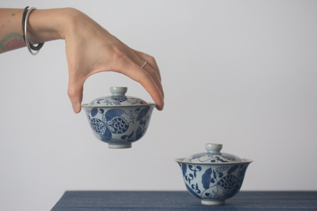 qinghua pomegranate gaiwan 7 25 11 | BITTERLEAF TEAS