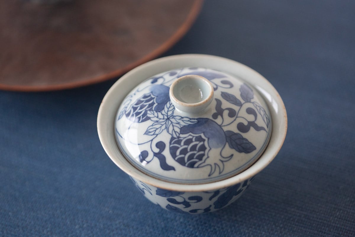 qinghua pomegranate gaiwan 7 25 2 | BITTERLEAF TEAS