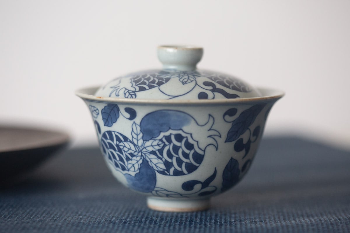 qinghua pomegranate gaiwan 7 25 4 | BITTERLEAF TEAS