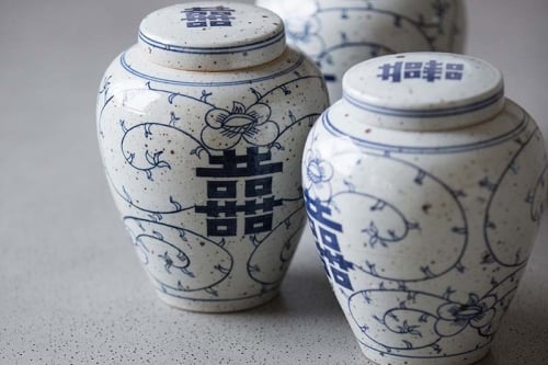 Double Happiness Tea Jar (喜 Jar)
