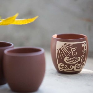 Story of a Leaf Jianshui Purple Clay Teacups