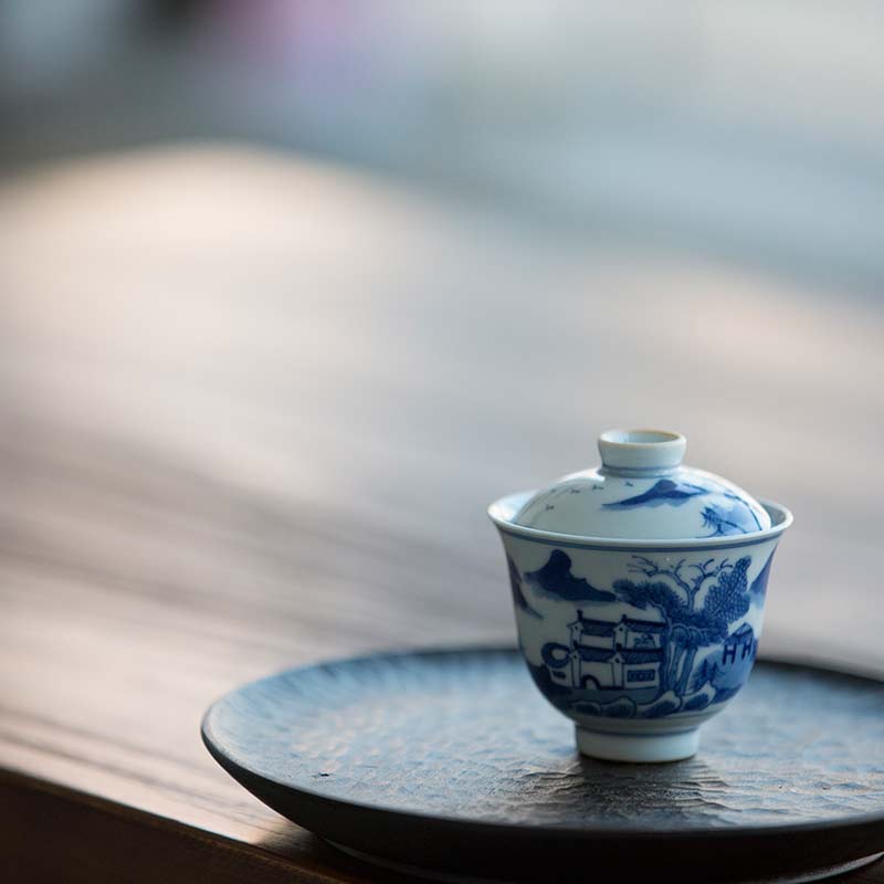 mountain top handpainted gaiwan 13 | BITTERLEAF TEAS