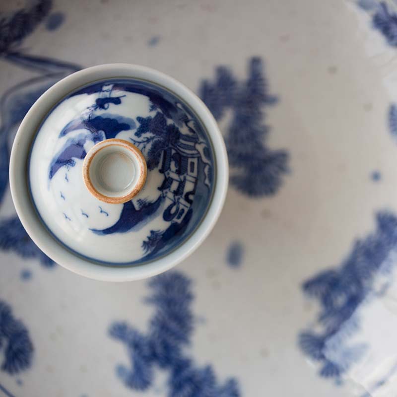 mountain top handpainted gaiwan 3 | BITTERLEAF TEAS
