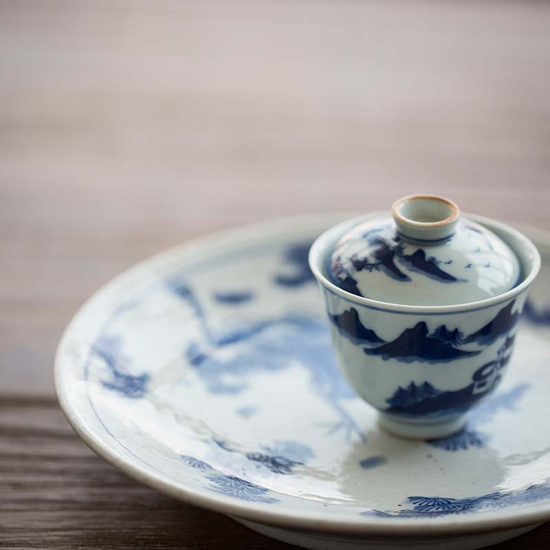 mountain top handpainted gaiwan 7 | BITTERLEAF TEAS