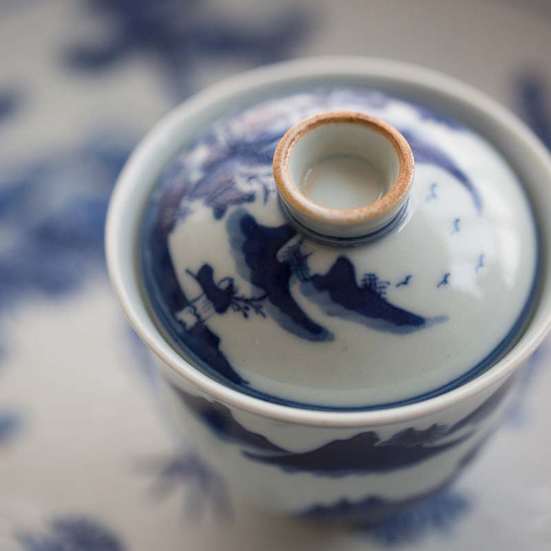 mountain top handpainted gaiwan 8 | BITTERLEAF TEAS