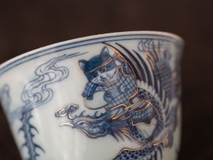 feline warrior teacup phoenix 11 22 7 | BITTERLEAF TEAS