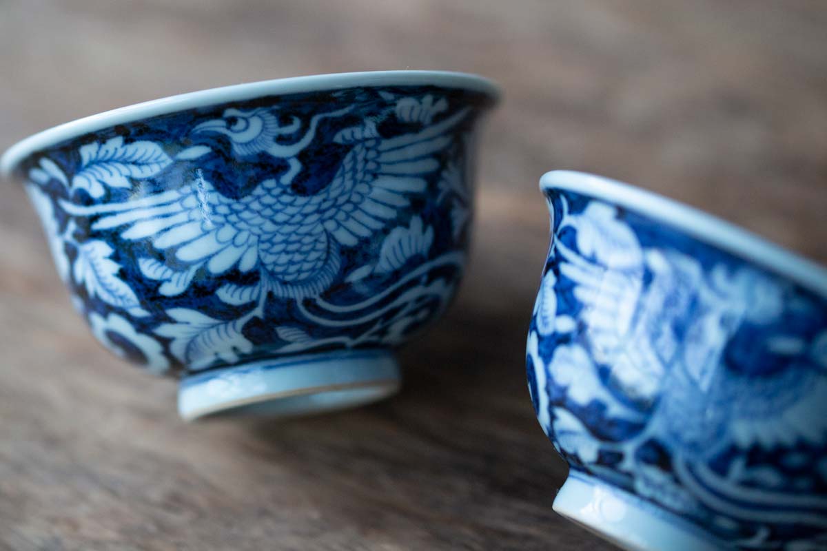 once upon a time handpainted qinghua teacup phoenix 10 | BITTERLEAF TEAS once upon a time handpainted qinghua teacup phoenix 10 | BITTERLEAF TEAS
