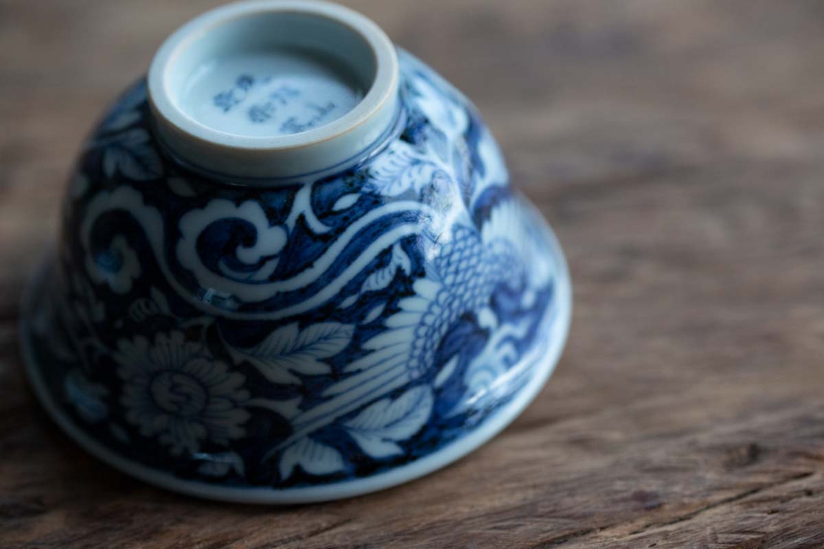 once upon a time handpainted qinghua teacup phoenix 7 | BITTERLEAF TEAS once upon a time handpainted qinghua teacup phoenix 7 | BITTERLEAF TEAS