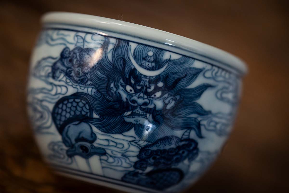 qinghua handpainted zhongkui teacup 10 | BITTERLEAF TEAS