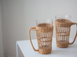 grandpas basket glass cup 2 | BITTERLEAF TEAS