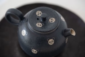 Guang's Sketchbook Round Teapot with Small Panda Dots