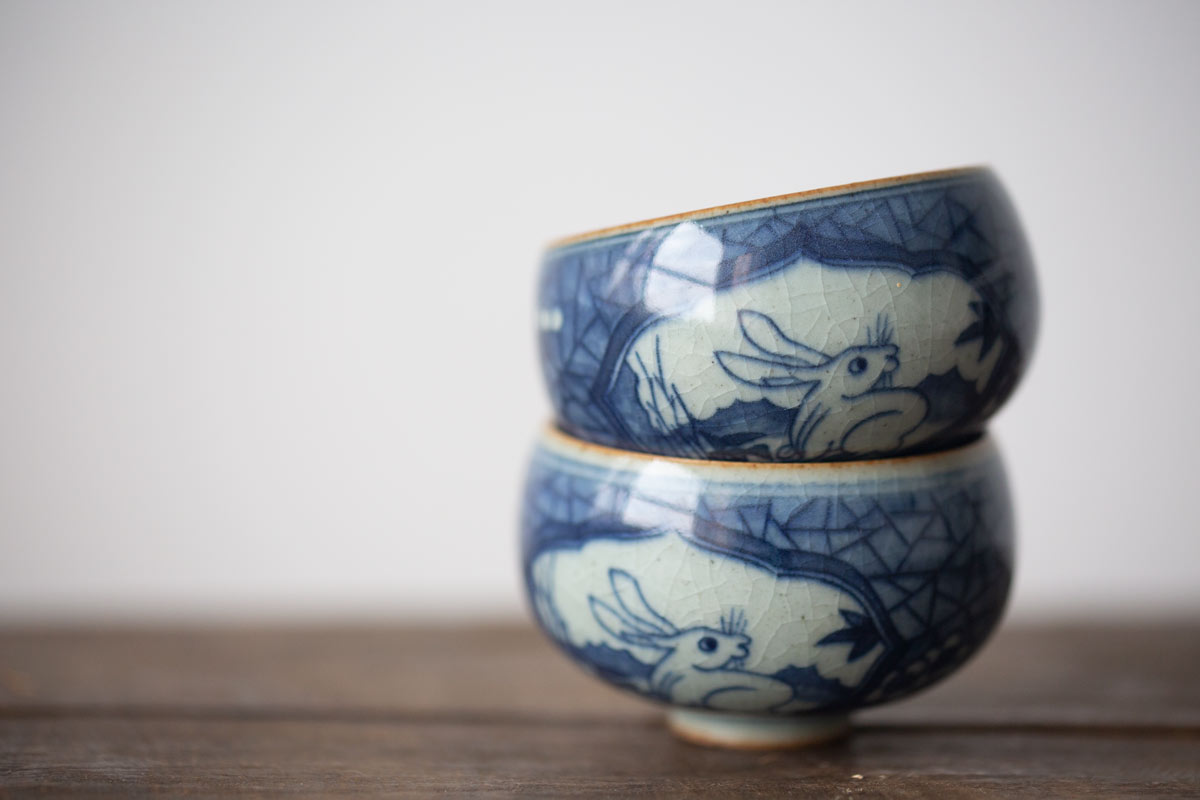 qinghua bunny teacup 2 | BITTERLEAF TEAS
