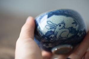 Rabbit Qinghua Teacup