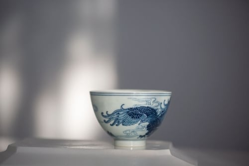 Mythical Hand Painted Teacup - Jixin Eagle