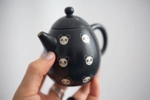 Guang's Sketchbook Longdan Teapot with Small Panda Dots