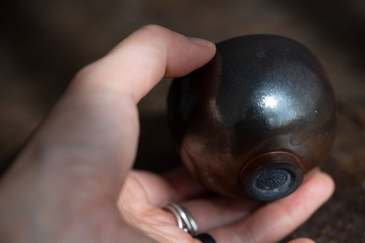 black pearl wood fired jianshui zitao teacup 9 | BITTERLEAF TEAS black pearl wood fired jianshui zitao teacup 9 | BITTERLEAF TEAS