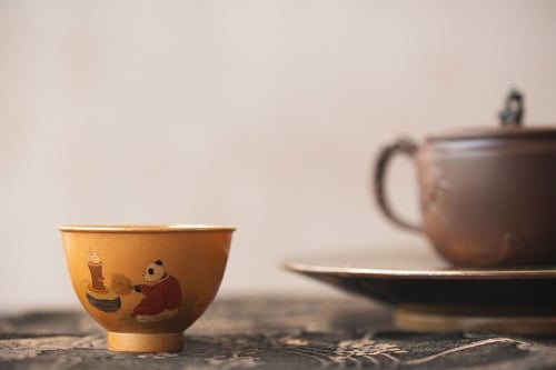 Panda Society Wood Fired Teacup - Chilling