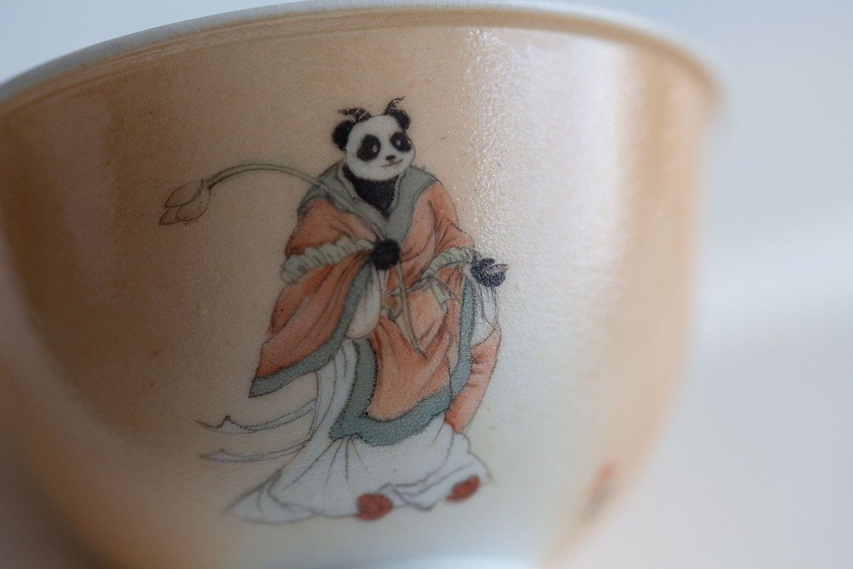panda society wood fired teacup ladies 16 | BITTERLEAF TEAS