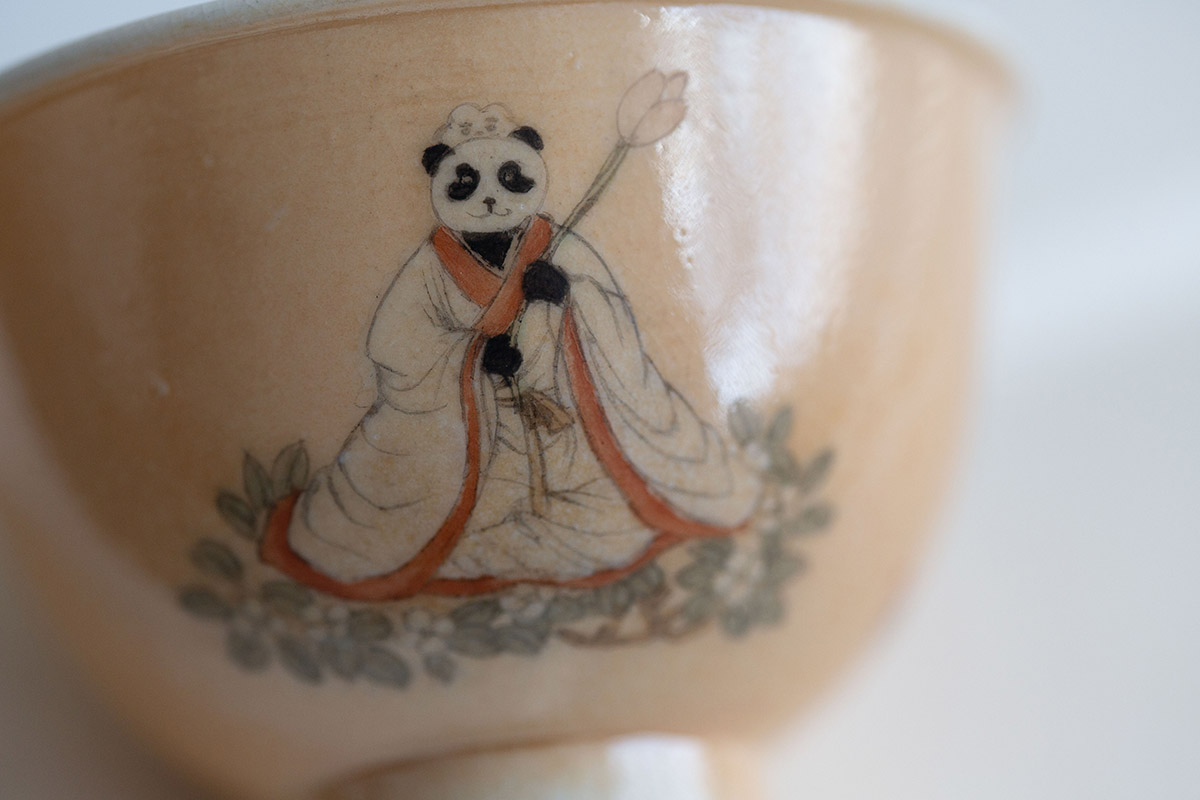 panda society wood fired teacup ladies 17 | BITTERLEAF TEAS