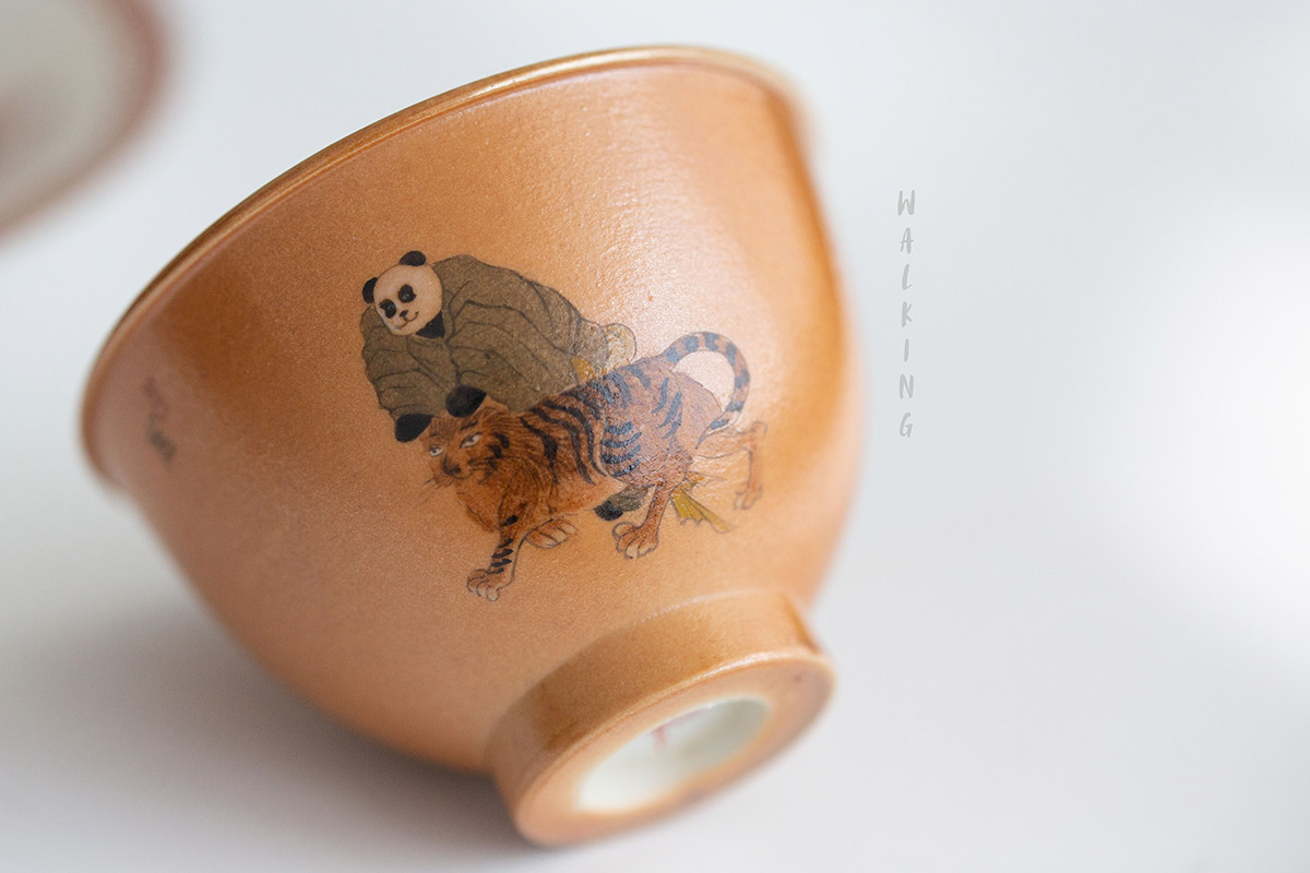panda society wood fired teacup tiger 16 | BITTERLEAF TEAS