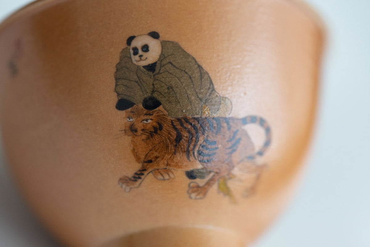 panda society wood fired teacup tiger 17 | BITTERLEAF TEAS