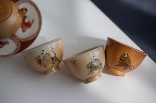 Panda Society Wood Fired Teacup - Tiger - Image 2