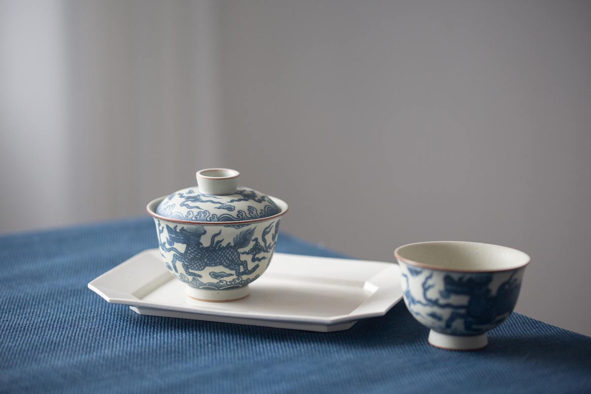 muted qinghua gaiwan qilin 2 | BITTERLEAF TEAS muted qinghua gaiwan qilin 2 | BITTERLEAF TEAS