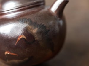 black pearl wood fired jianshui zitao teapot crane 6 | BITTERLEAF TEAS