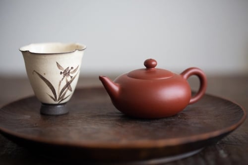 Chaozhou Da Hong Pao Clay Full Moon Teapot
