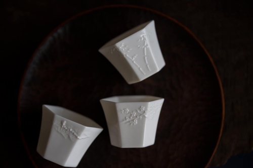 Hex Relief Teacup
