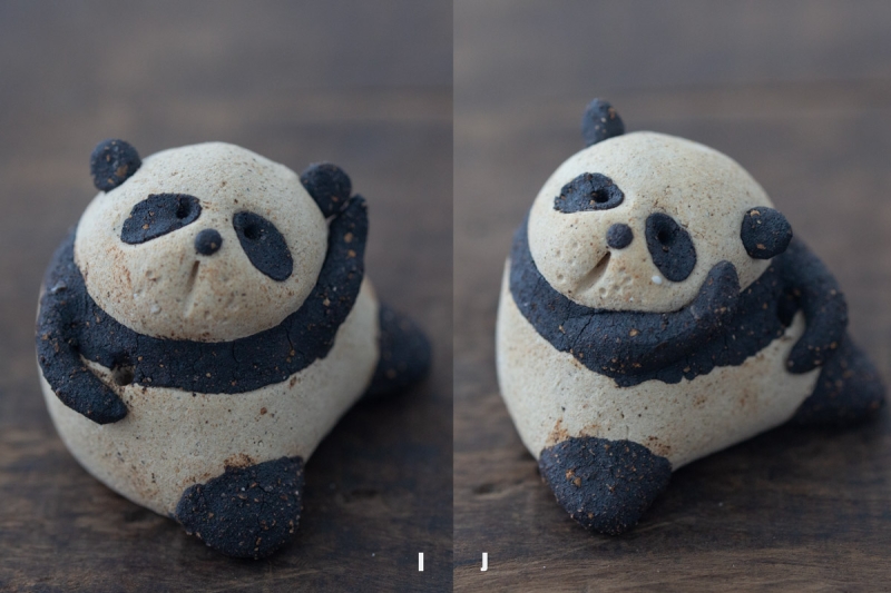 Panda Tea Pet, White Yixing Clay Panda Figurine