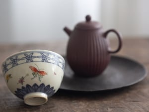 azure qinghua teacup butterfly 1 | BITTERLEAF TEAS