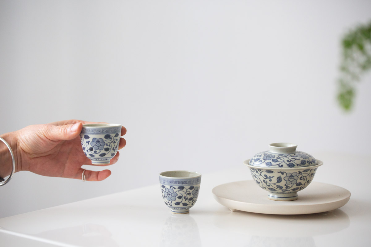 azure qinghua teacup gaiwan vine 10 | BITTERLEAF TEAS azure qinghua teacup gaiwan vine 10 | BITTERLEAF TEAS