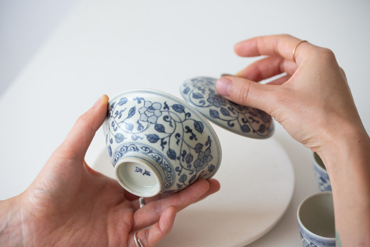 azure qinghua teacup gaiwan vine 11 | BITTERLEAF TEAS azure qinghua teacup gaiwan vine 11 | BITTERLEAF TEAS
