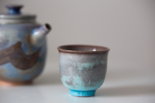 Chameleon Soda Ash Wood Fired Teacup II - Image 1