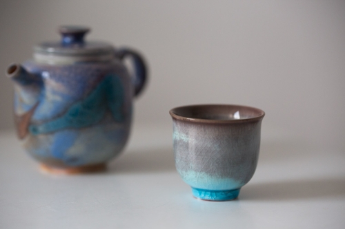 Chameleon Soda Ash Wood Fired Teacup II - Image 5