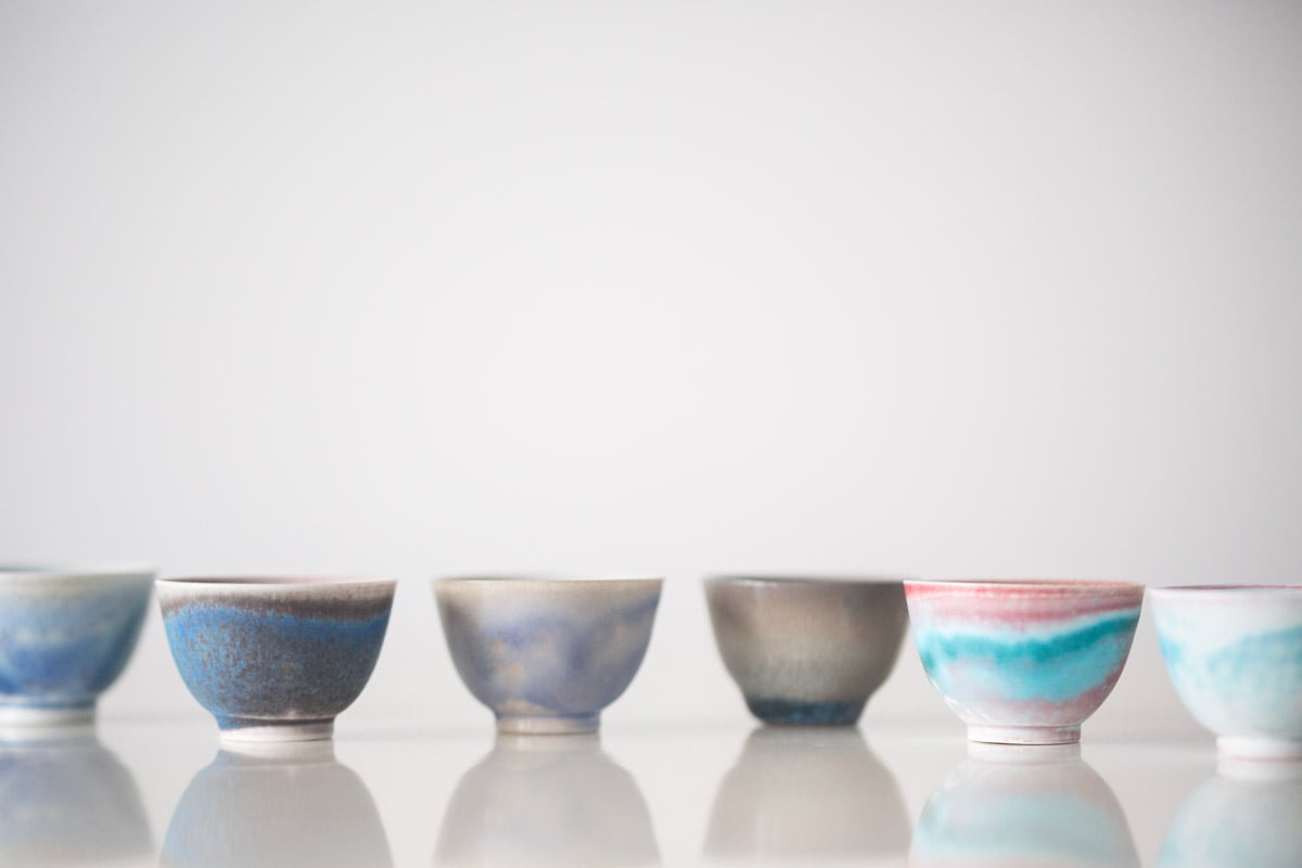 chameleon soda ash wood fired mini teacup 1 1 1 | BITTERLEAF TEAS