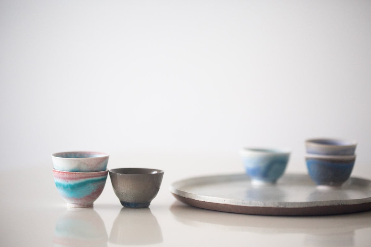 chameleon soda ash wood fired mini teacup 3 1 | BITTERLEAF TEAS chameleon soda ash wood fired mini teacup 3 1 | BITTERLEAF TEAS