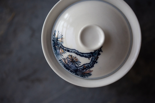 Gilded Qinghua Gaiwan - Image 11