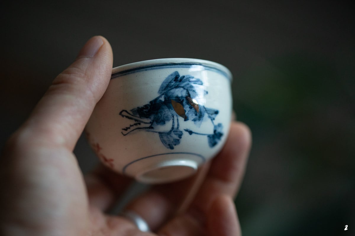gilded qinghua teacup aqua 4 | BITTERLEAF TEAS