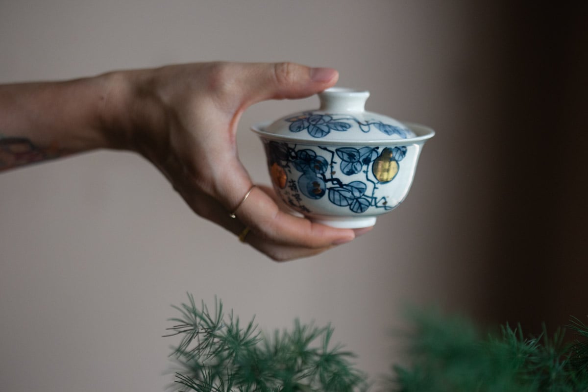 gilded qinghua gaiwan hulu 5 251 | BITTERLEAF TEAS gilded qinghua gaiwan hulu 5 251 | BITTERLEAF TEAS