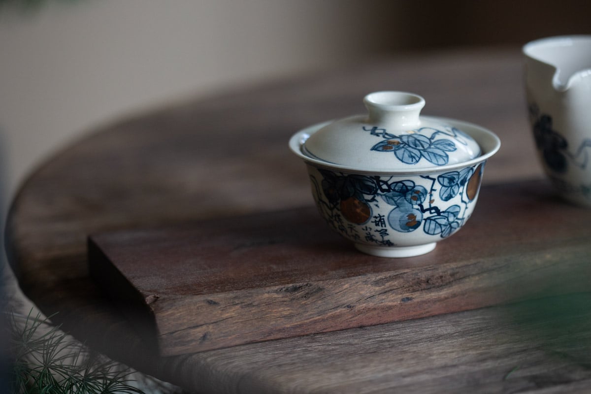 gilded qinghua gaiwan hulu 5 256 | BITTERLEAF TEAS gilded qinghua gaiwan hulu 5 256 | BITTERLEAF TEAS