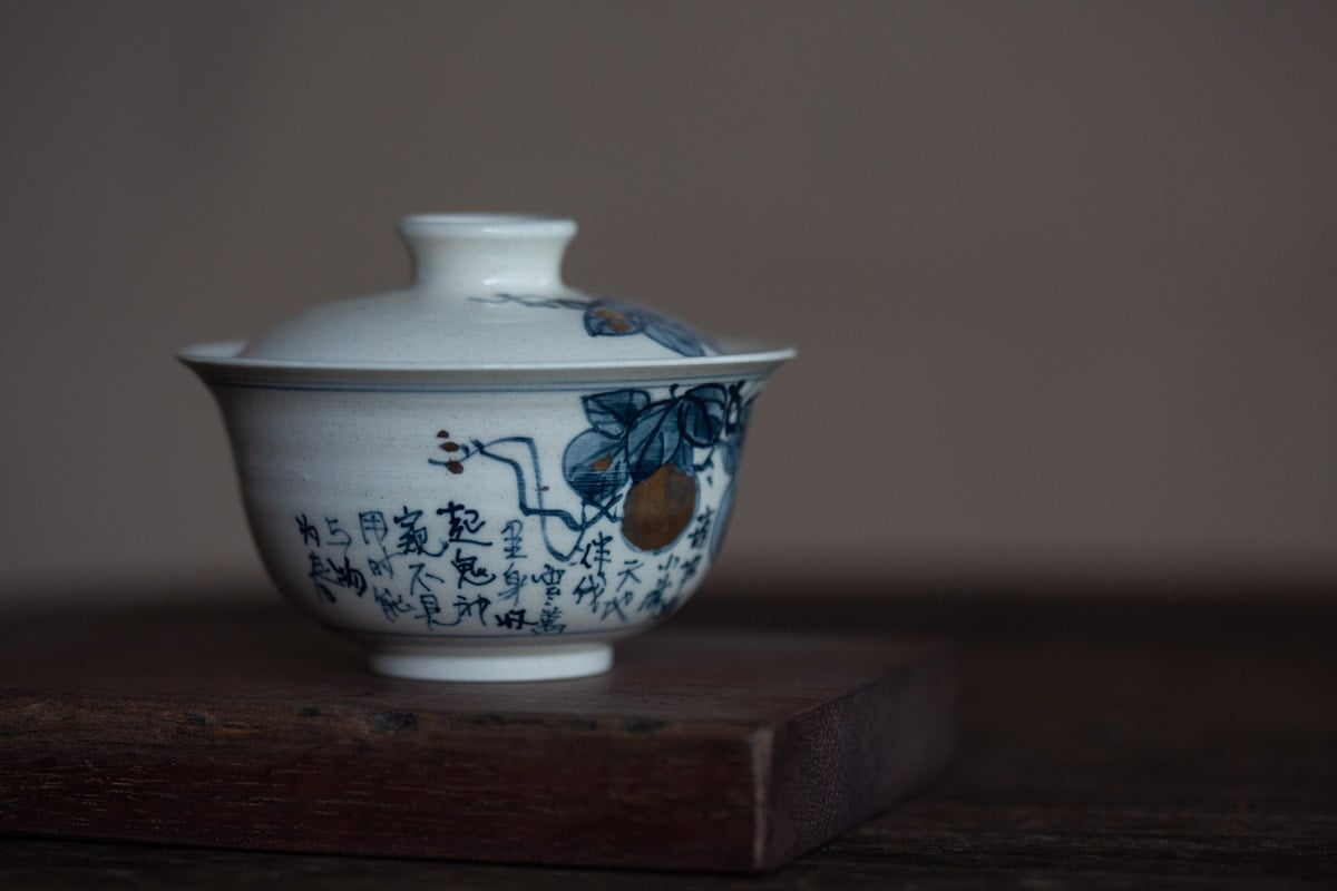 gilded qinghua gaiwan hulu 5 258 | BITTERLEAF TEAS gilded qinghua gaiwan hulu 5 258 | BITTERLEAF TEAS