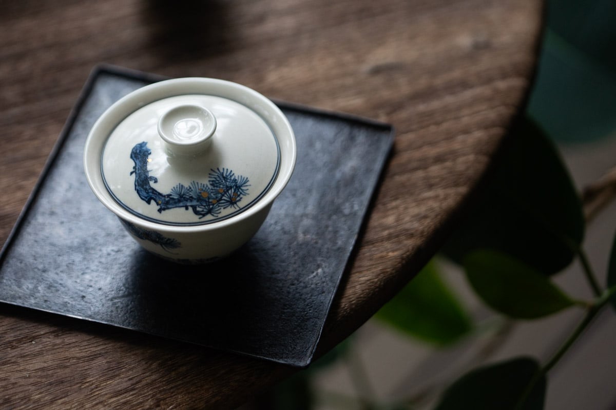 gilded qinghua gaiwan little pine 5 256 | BITTERLEAF TEAS gilded qinghua gaiwan little pine 5 256 | BITTERLEAF TEAS