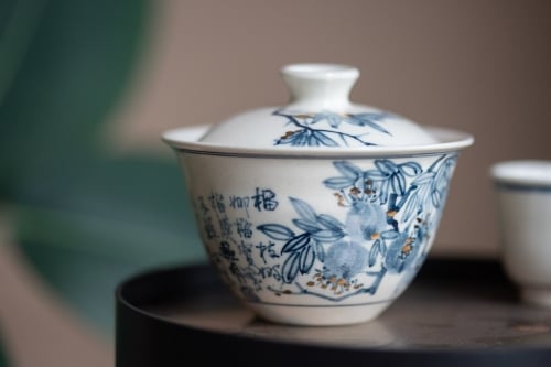 Gilded Qinghua Gaiwan - Pomegranate - Image 2