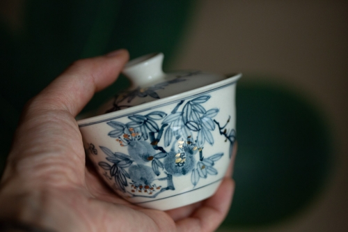 Gilded Qinghua Gaiwan - Pomegranate - Image 6