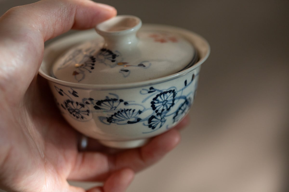 gilded quinghua gaiwan plum blossom 5 | BITTERLEAF TEAS gilded quinghua gaiwan plum blossom 5 | BITTERLEAF TEAS